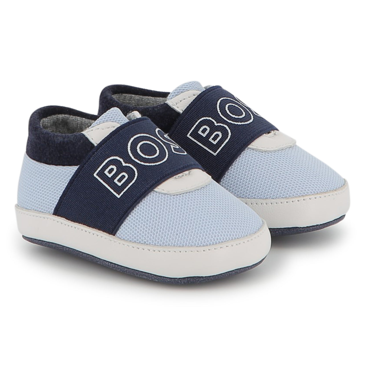 BOSS Zapatito para bebe color azul marino con borrega