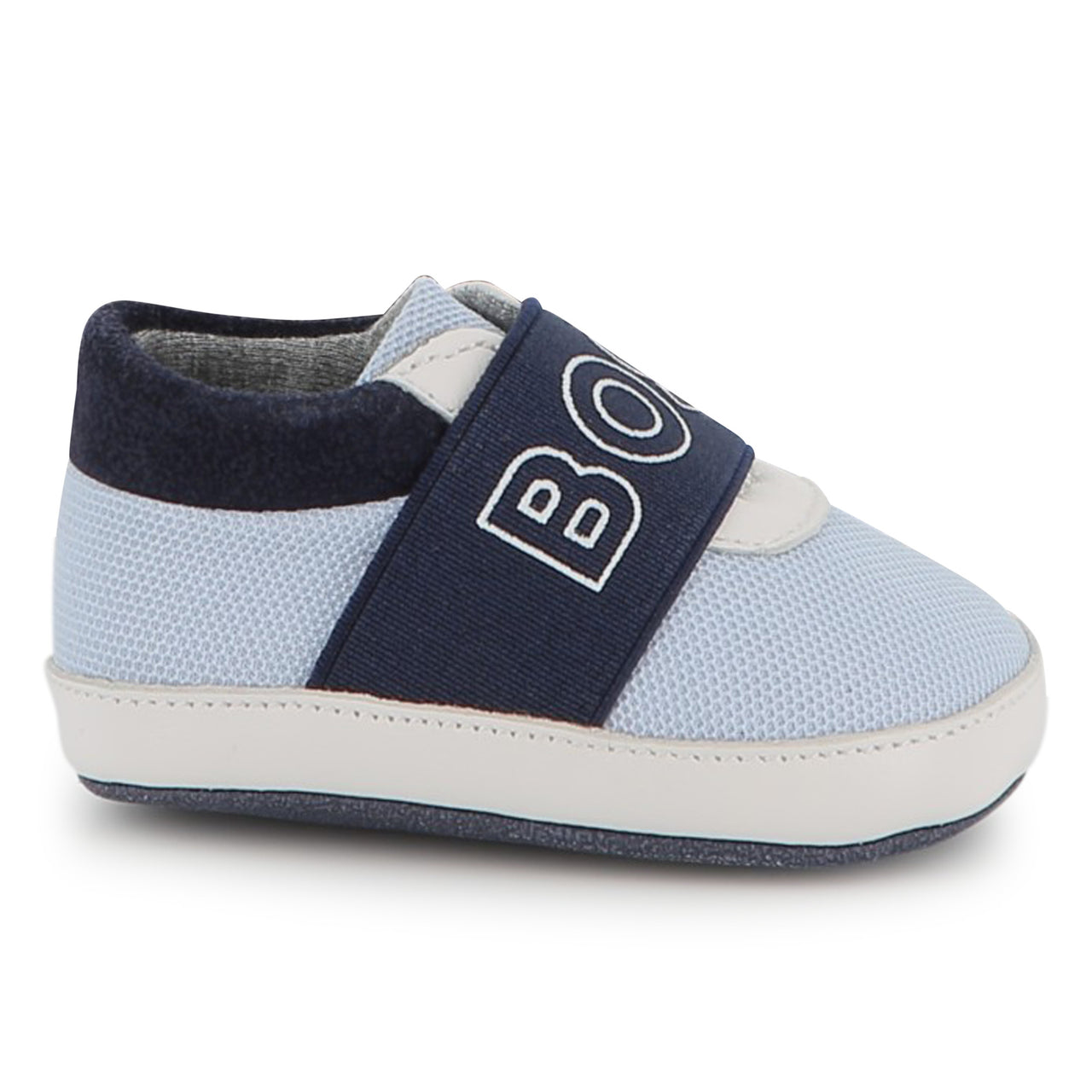 BOSS Zapatito para bebe color azul marino con borrega
