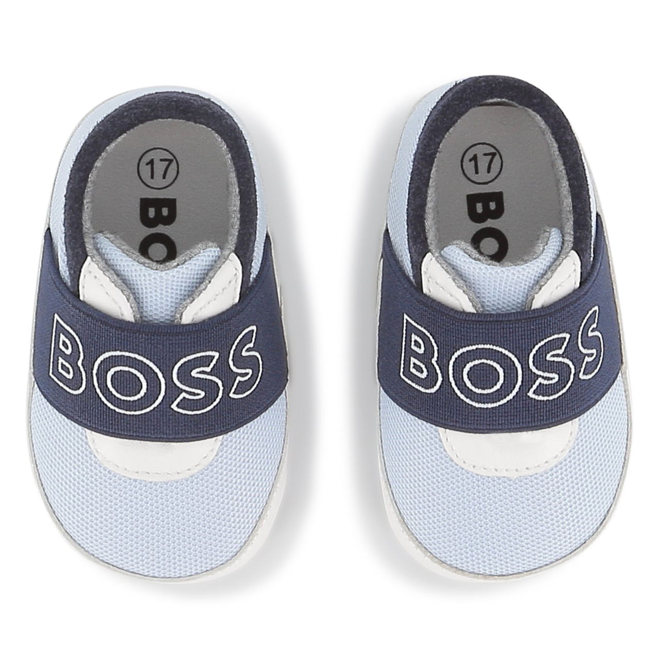 BOSS Zapatito para bebe color azul marino con borrega
