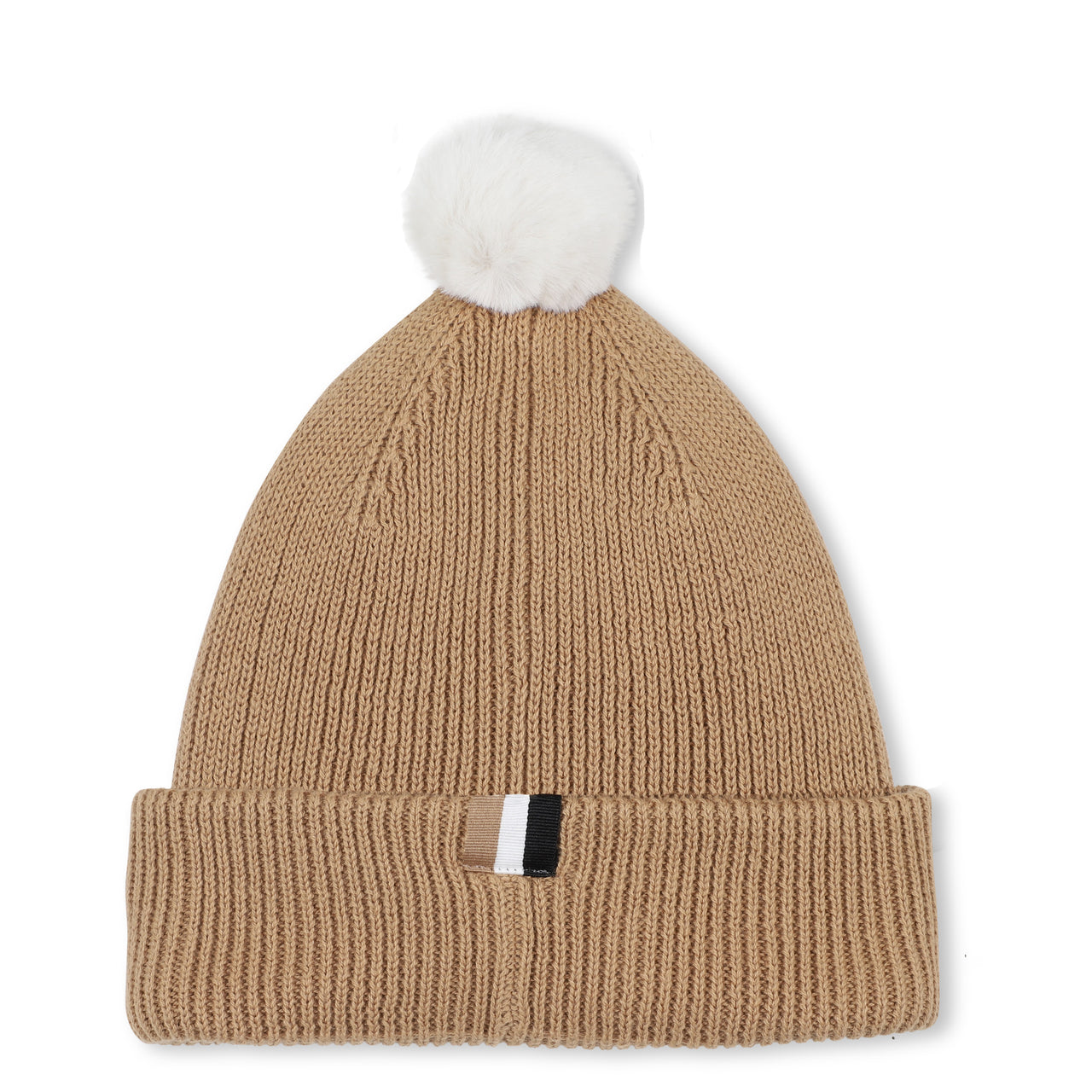 BOSS Gorro para bebe niña tejido color cookie