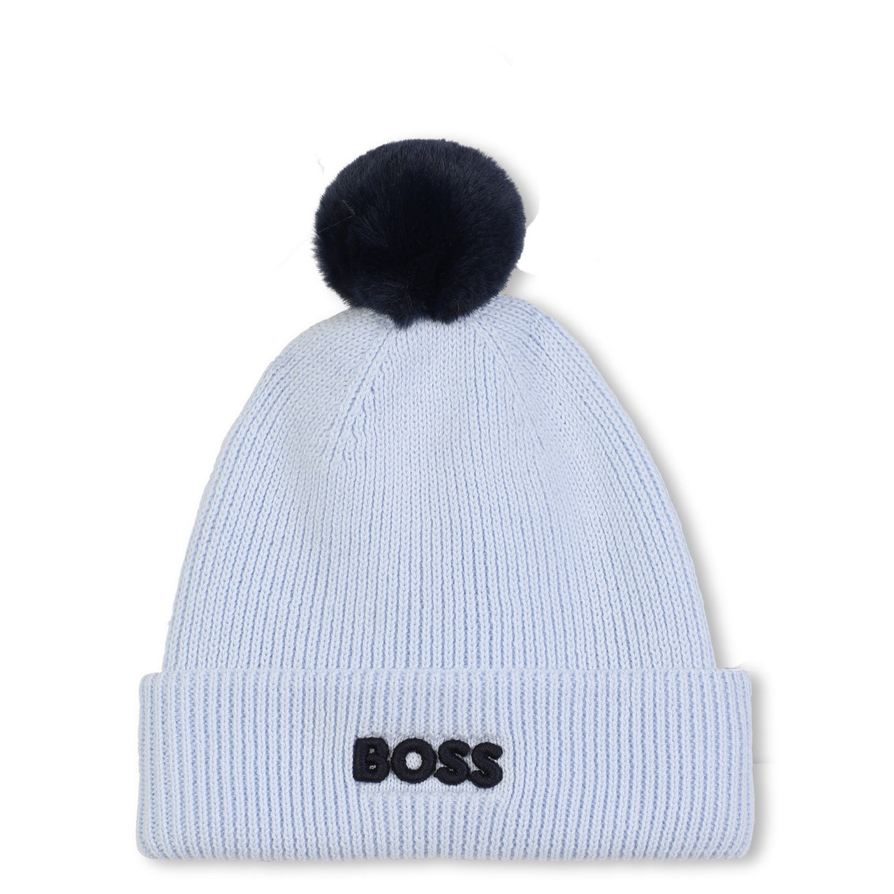 BOSS Gorro para bebe niña tejido color azul cielo