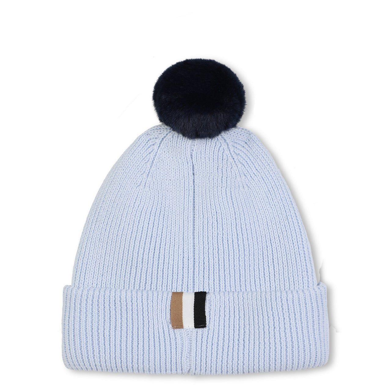 BOSS Gorro para bebe niña tejido color azul cielo