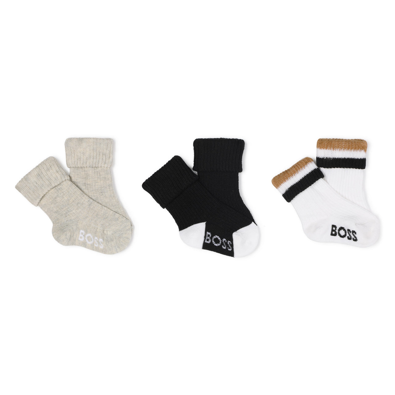 BOSS Set de 3 calcetines para bebe