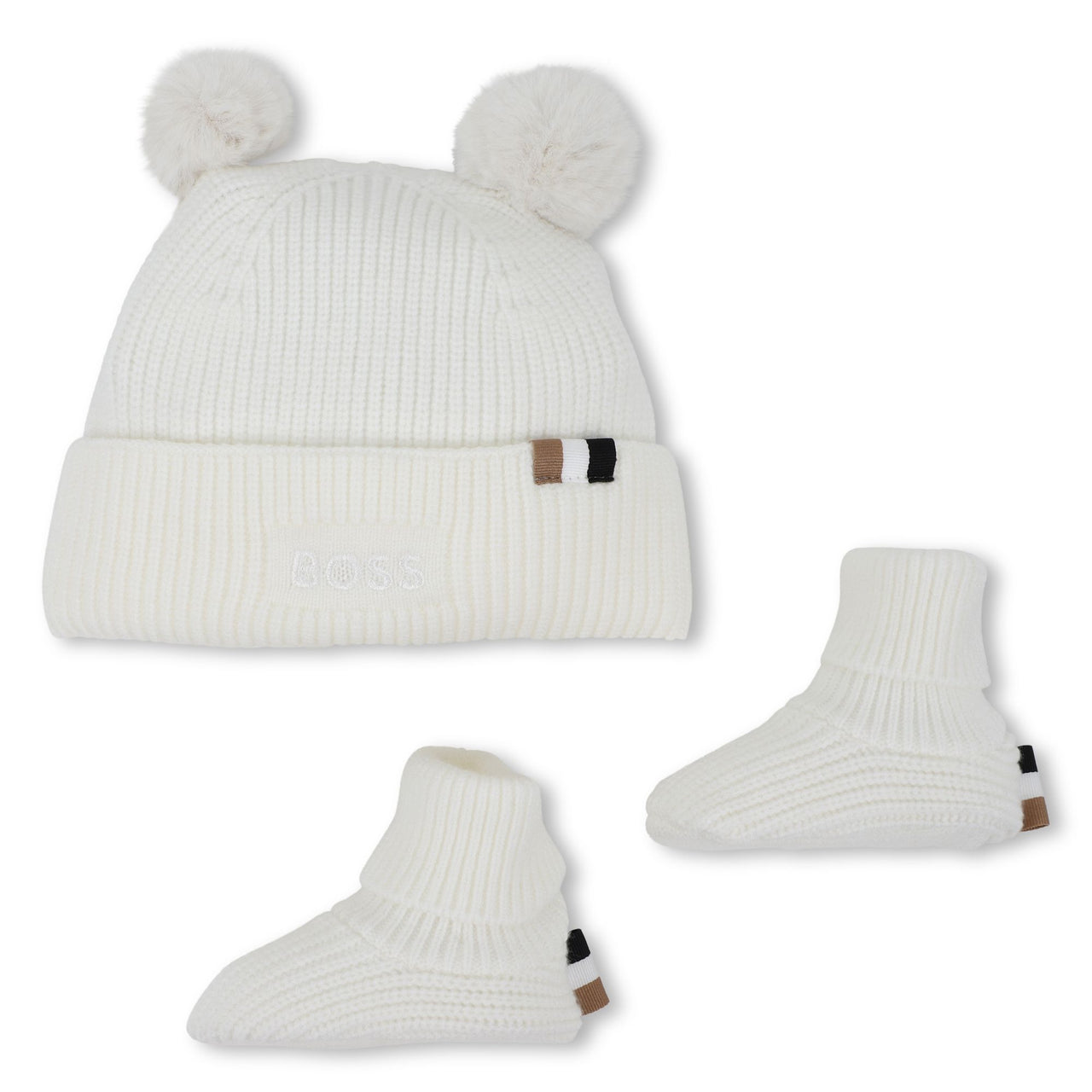 Boss zapatitos para bebe tejidos unisex blanco