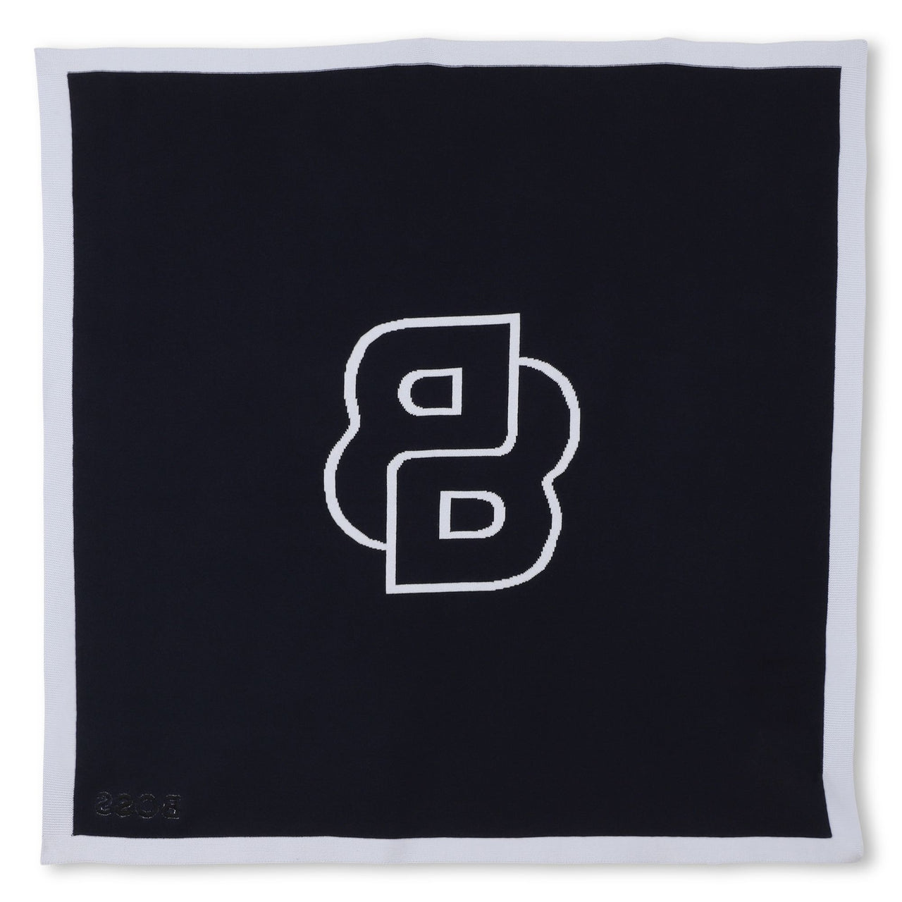 BOSS cobija para bebe reversible azul marino y azul cielo