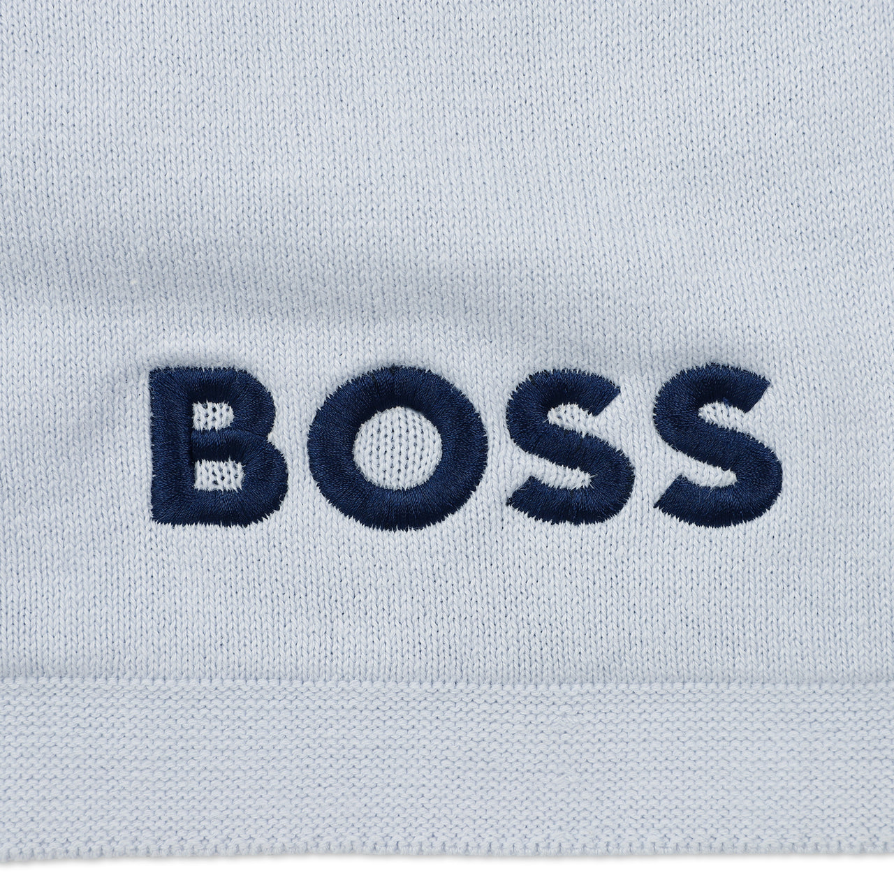 BOSS cobija para bebe reversible azul marino y azul cielo