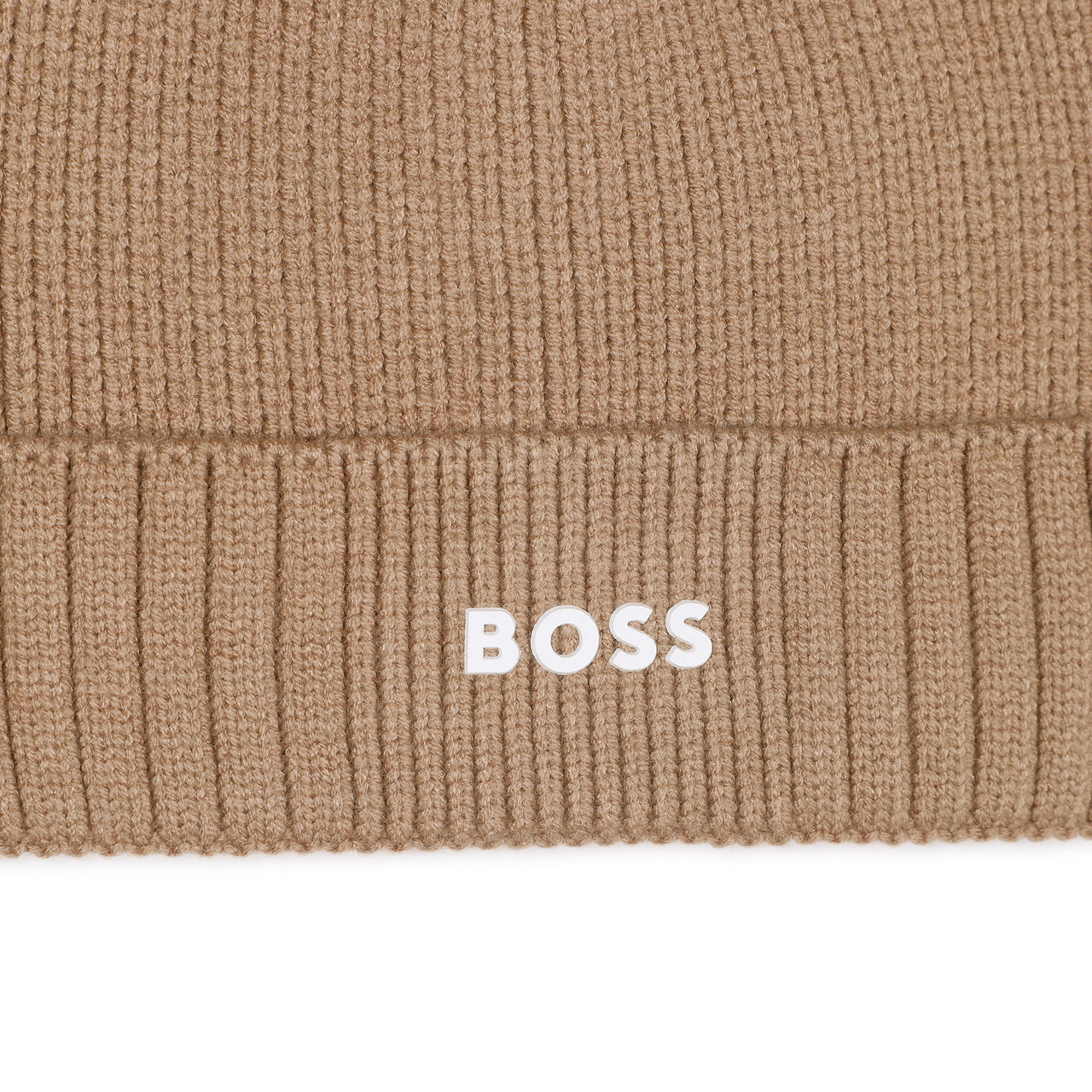BOSS Gorro para frio para niño y teens color cookie  pequeño logo al frente