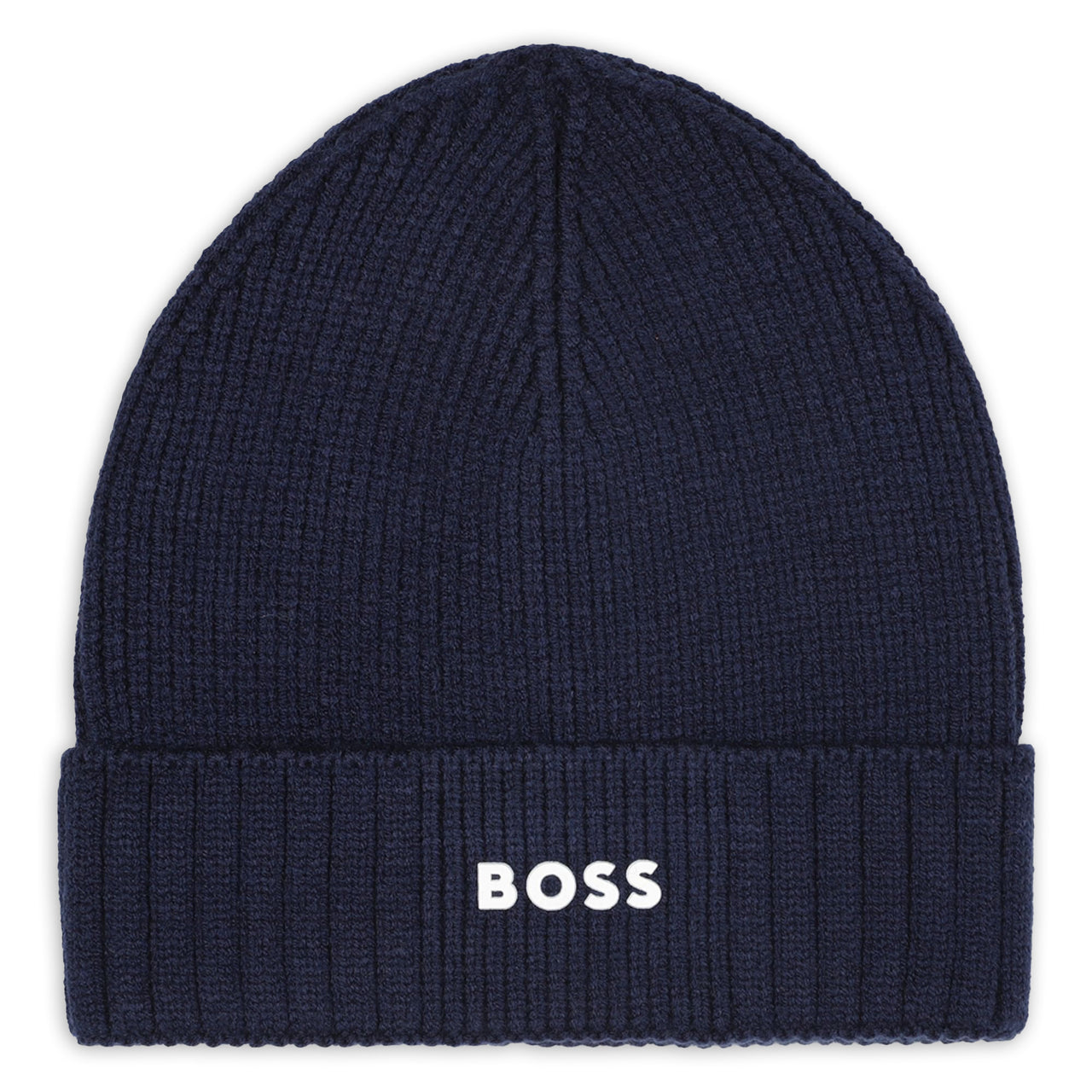 BOSS Gorro para frio para niño y teens color azul marino pequeño  logo al frente