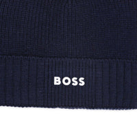 Thumbnail for BOSS Gorro para frio para niño y teens color azul marino pequeño  logo al frente