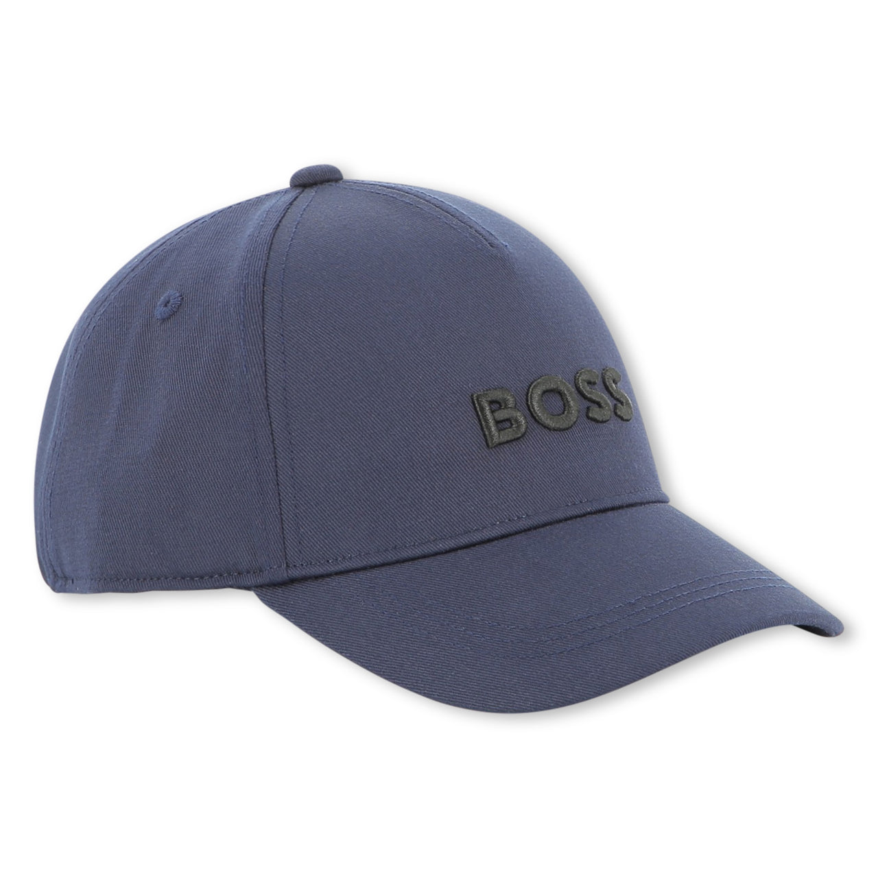 BOSS Gorra para niño y teen color azul logo bordado en color negro