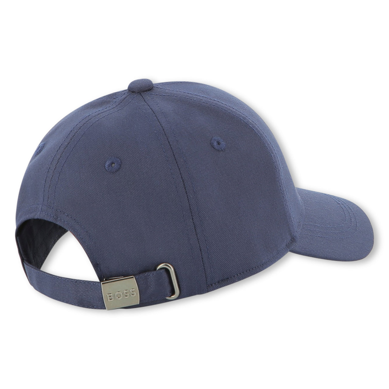 BOSS Gorra para niño y teen color azul logo bordado en color negro