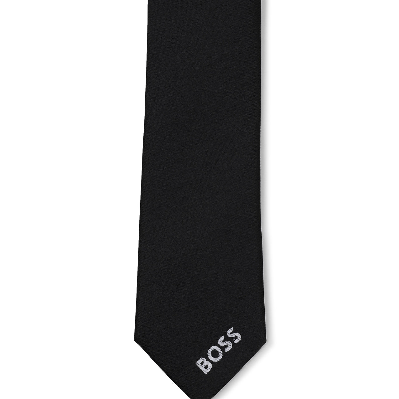 BOSS Corbata para niño y teen color negro pequeño logo al frente