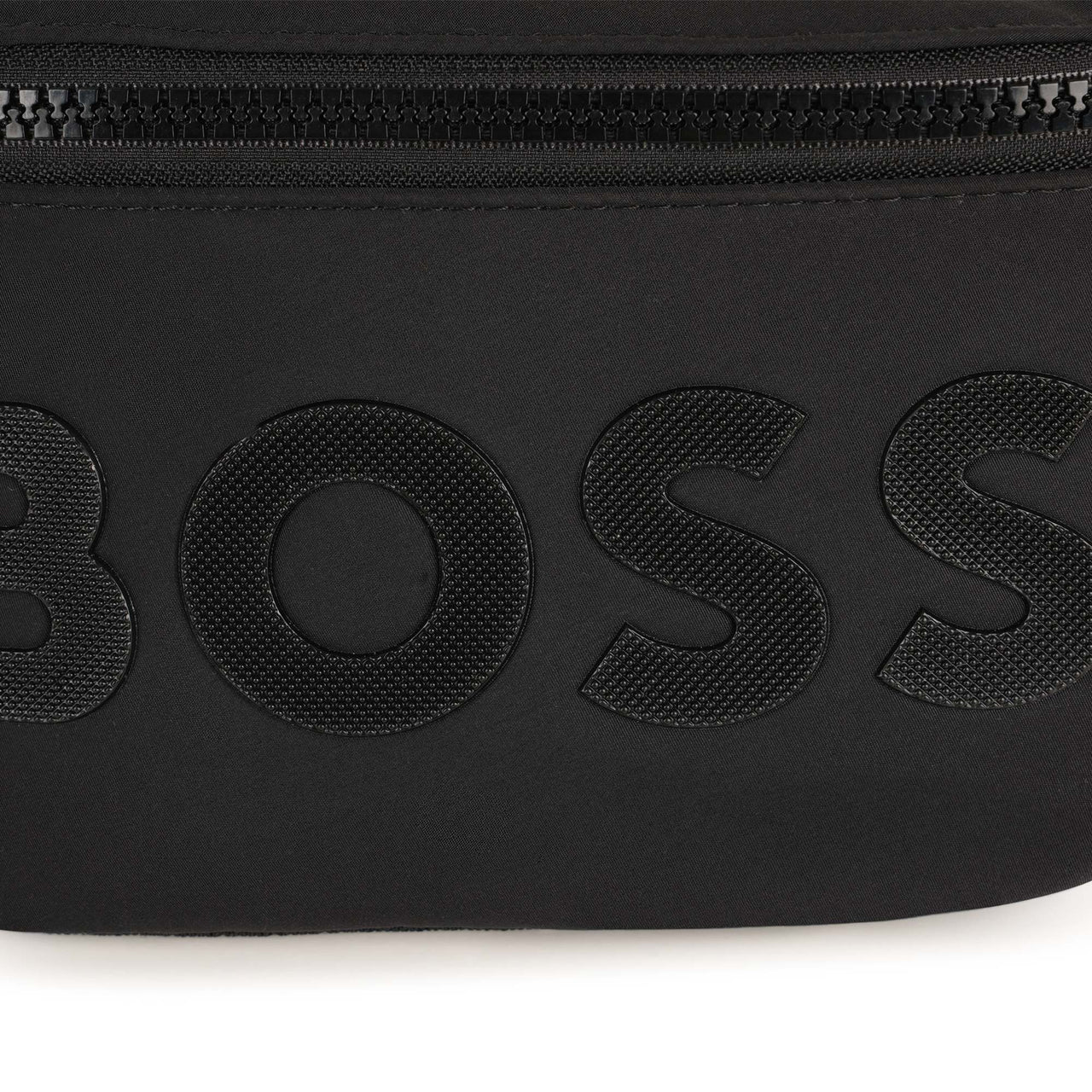 BOSS Cangurera o Cross Body para niño y Teen negra logo bordado al Tono