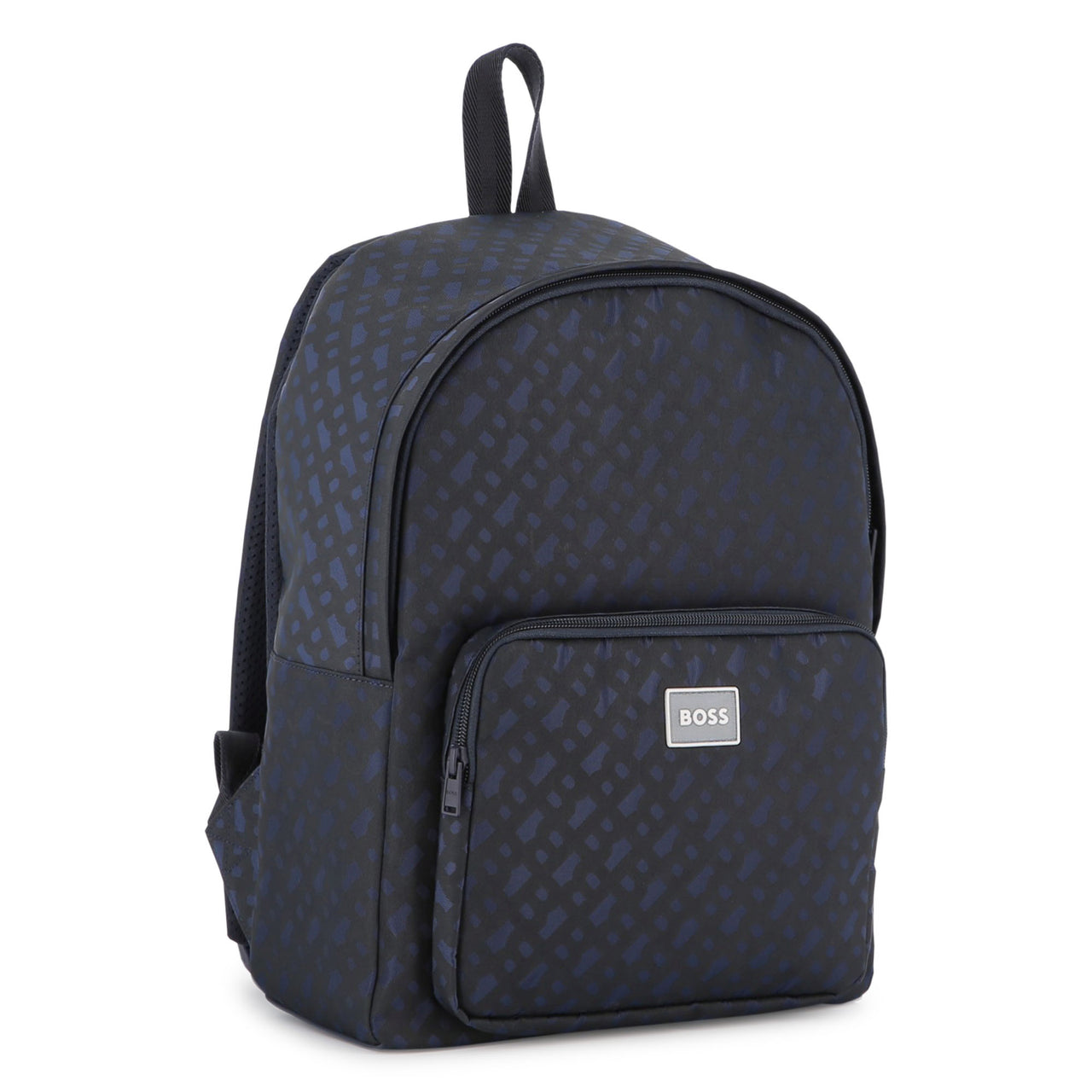 BOSS Backpack para niño y Teen all over print new logo color azul marino