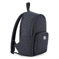 Thumbnail for BOSS Backpack para niño y Teen all over print new logo color azul marino
