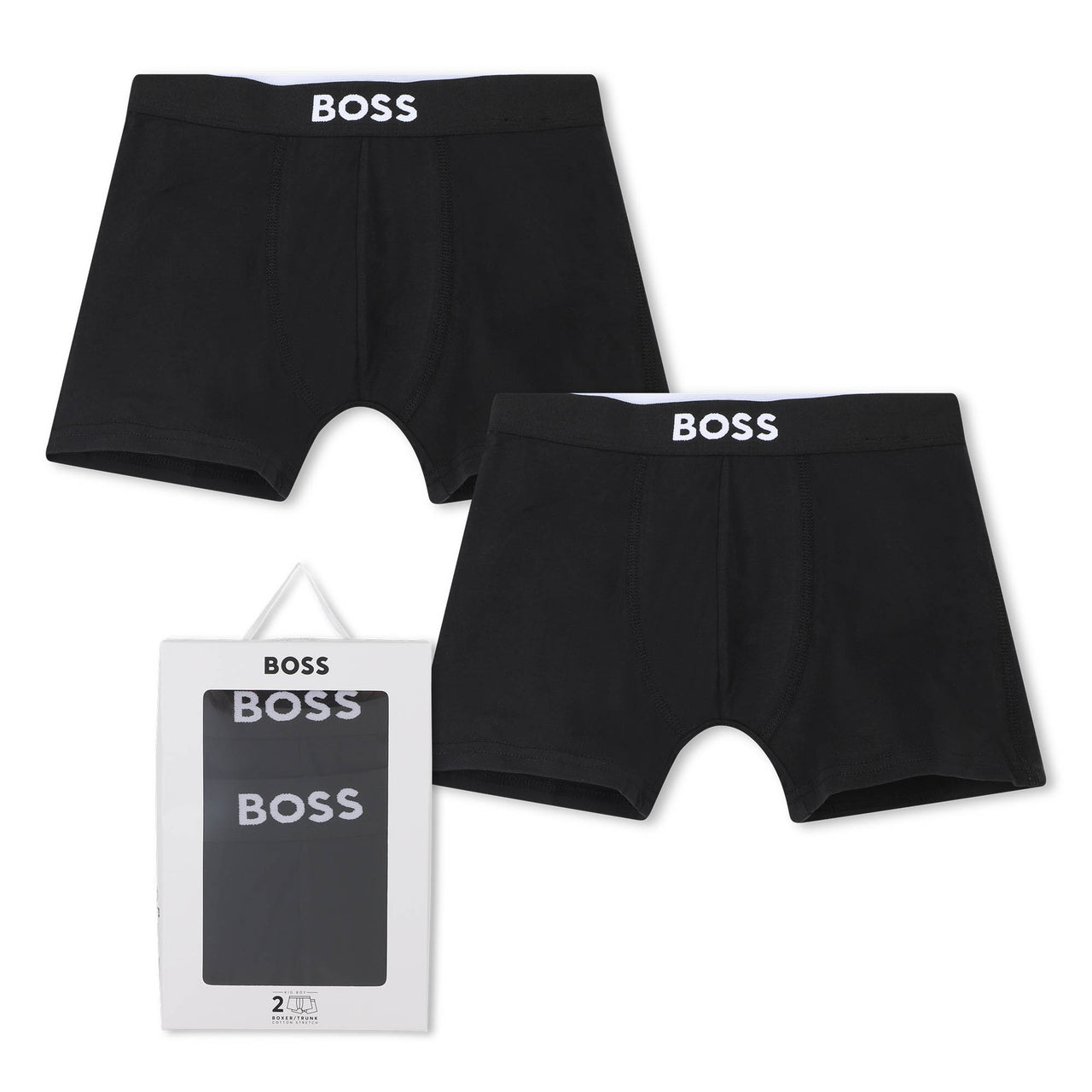BOSS Set de 2 boxers para niño y teen, ambos negros