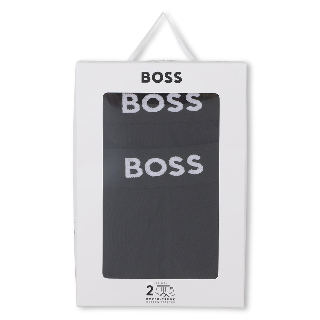 BOSS Set de 2 boxers para niño y teen, ambos negros