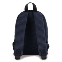 Thumbnail for BOSS Backpack para niño y Teen en pana color azul logo al tono