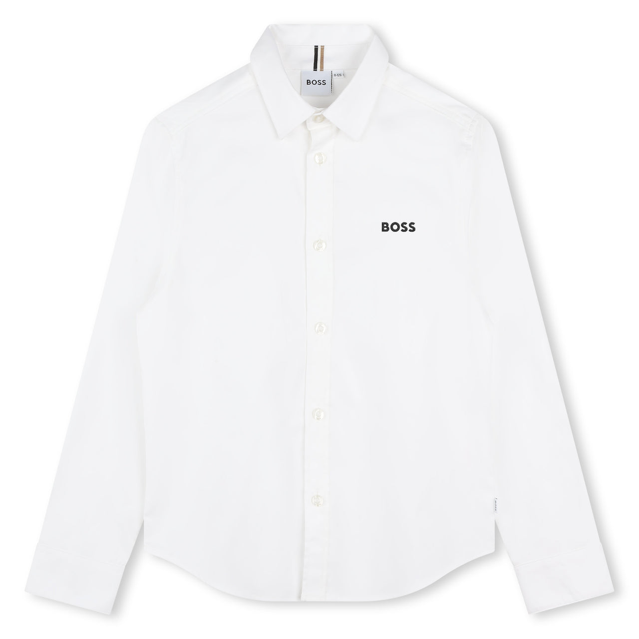 BOSS camisa de vestir para niño y teen blanca