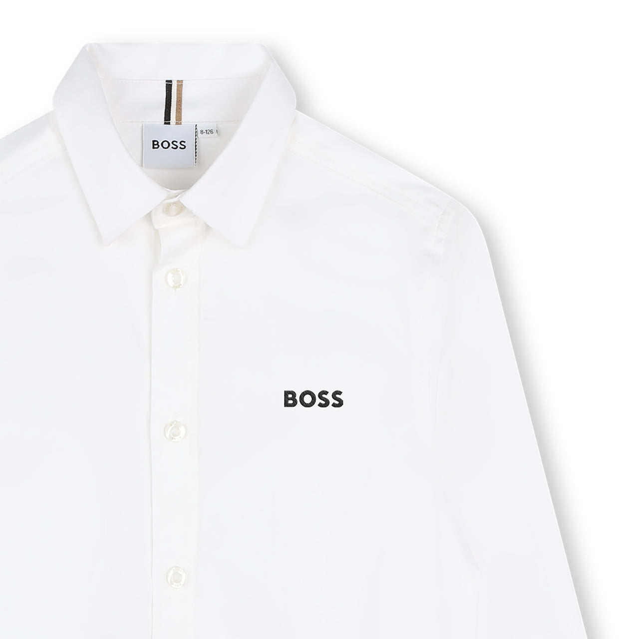 BOSS camisa de vestir para niño y teen blanca