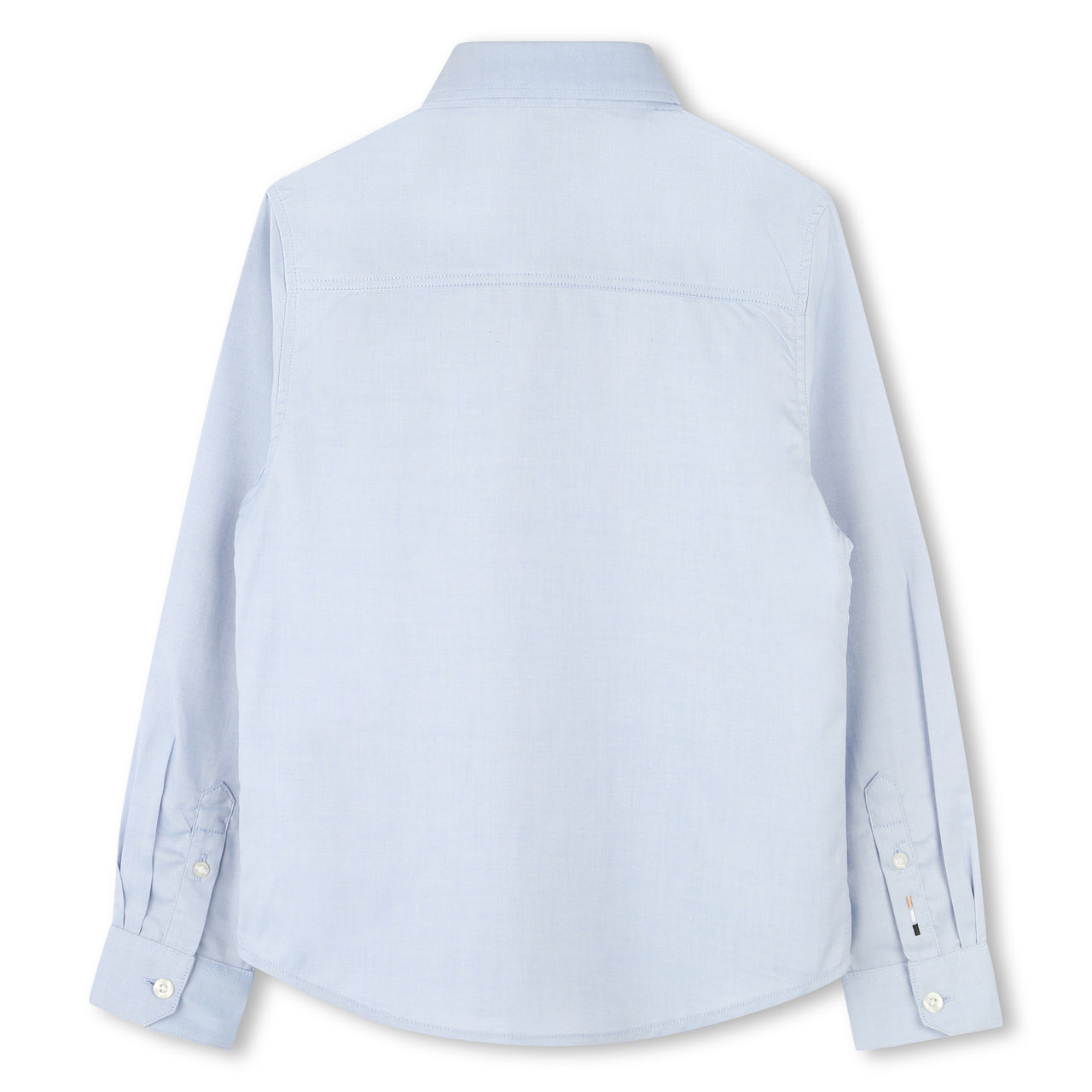 BOSS Camisa para niño azul claro, pequeño logo al frente