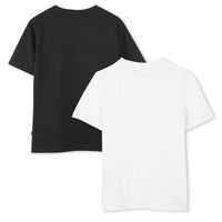 Thumbnail for BOSS Set de 2 playeras para niño y teen una blanca otra negra pequeño logo estampado