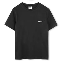 Thumbnail for BOSS Set de 2 playeras para niño y teen una blanca otra negra pequeño logo estampado
