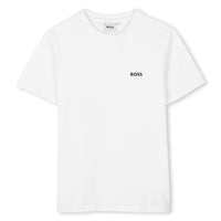 Thumbnail for BOSS Set de 2 playeras para niño y teen una blanca otra negra pequeño logo estampado
