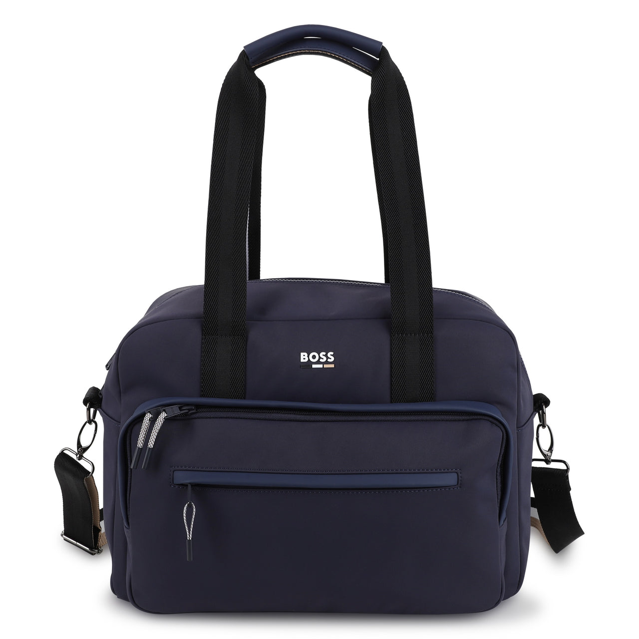 BOSS Pañalera con accesorios color azul liso pequeño logo al frente