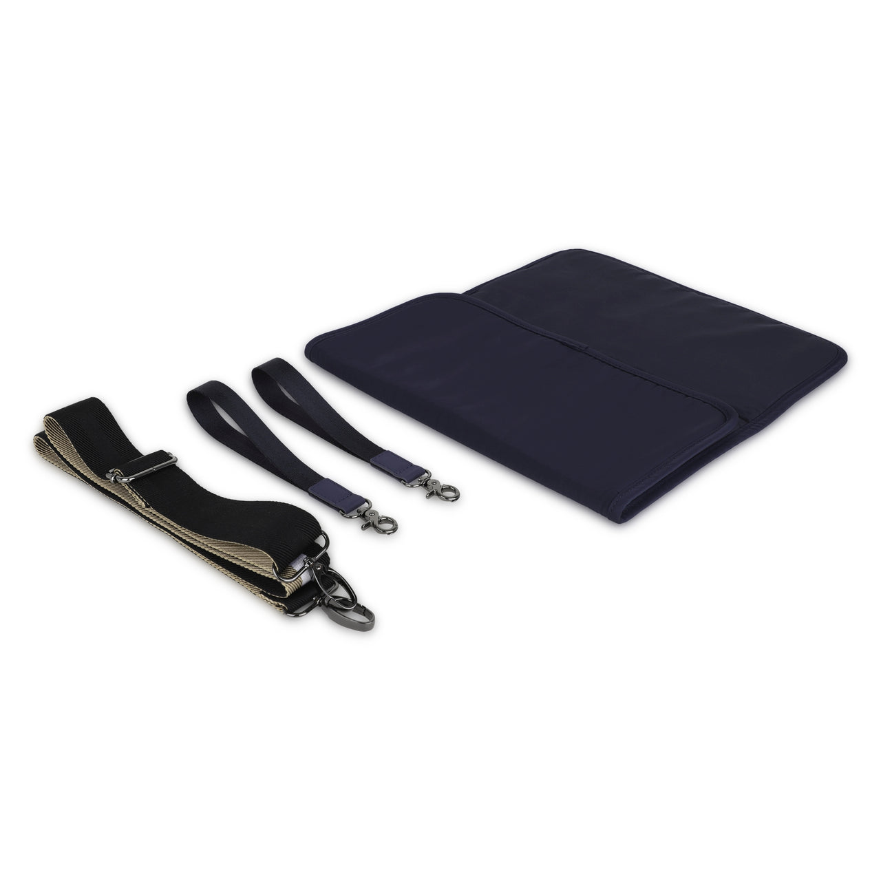 BOSS Pañalera con accesorios color azul liso pequeño logo al frente