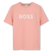 Thumbnail for BOSS Playera para niño y teen Color rosa, logo, emblematico al frente
