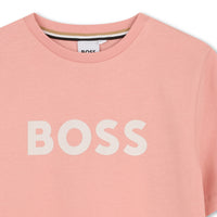 Thumbnail for BOSS Playera para niño y teen Color rosa, logo, emblematico al frente