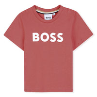 Thumbnail for BOSS Playera para bebe, logo emblematico al frente rose
