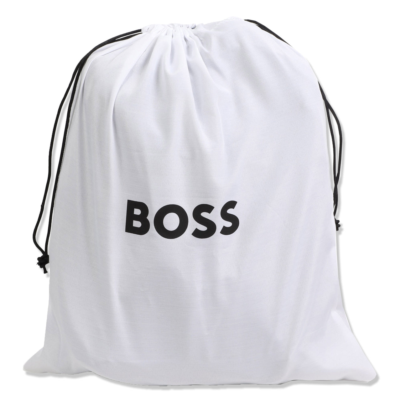 BOSS Backpack para niño y Teen color negro liso logo al tono en relieve