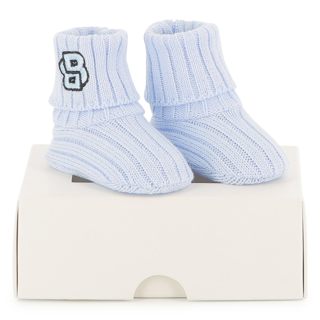Boss zapatitos para bebe niño tejidos azul cielo