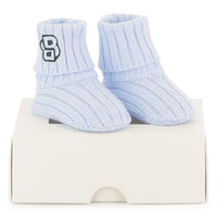 Thumbnail for Boss zapatitos para bebe niño tejidos azul cielo