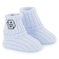 Thumbnail for Boss zapatitos para bebe niño tejidos azul cielo