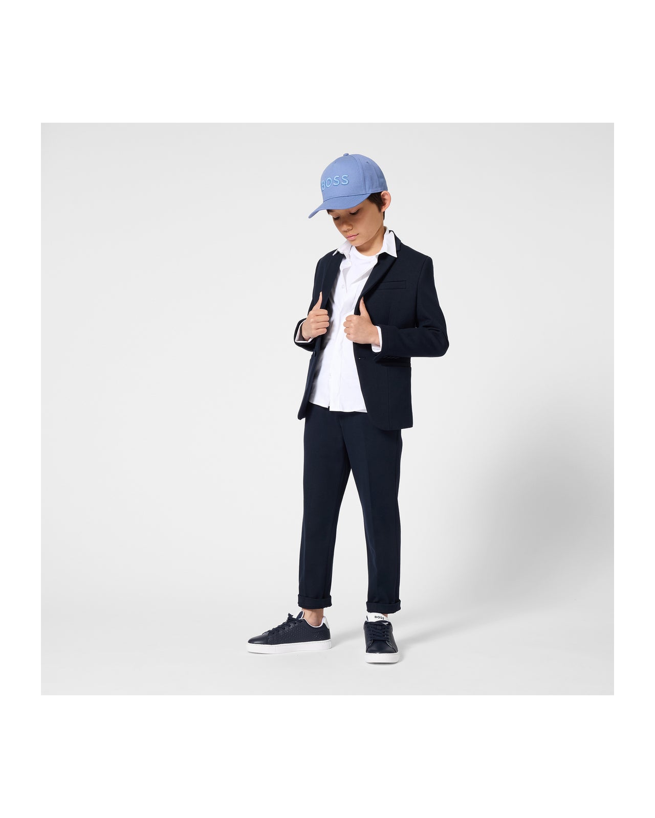 Boss tenis para niño y teen con agujetas all over monogram