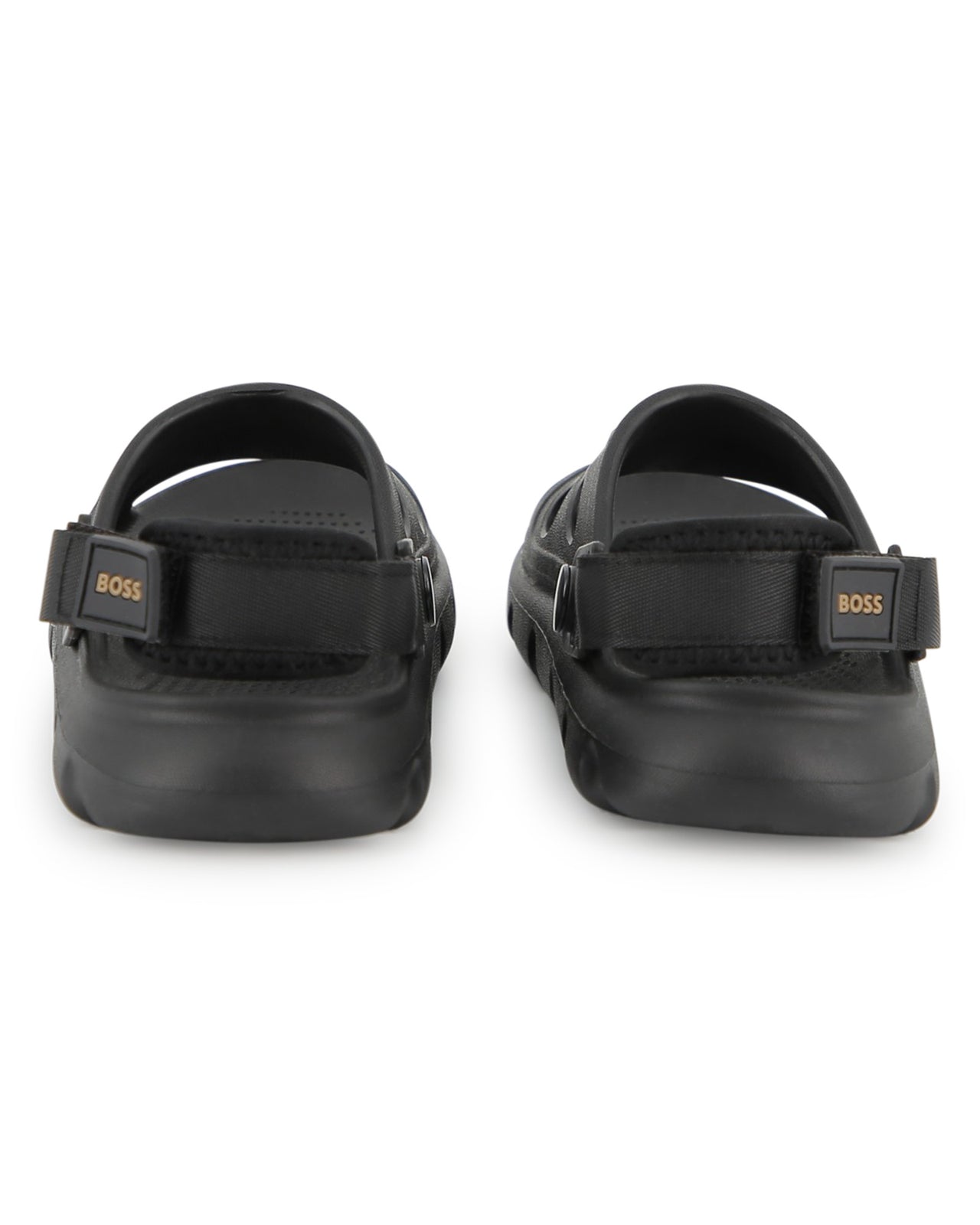 BOSS sandalia para niño y teen, negra, tipo crocs