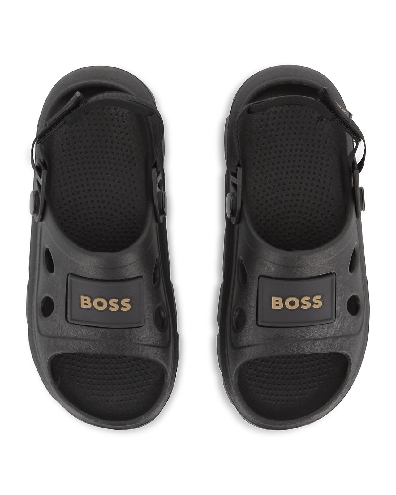BOSS sandalia para niño y teen, negra, tipo crocs