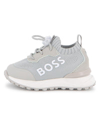 Thumbnail for Boss tenis para bebe con agujetas simuladas tipo calcetin