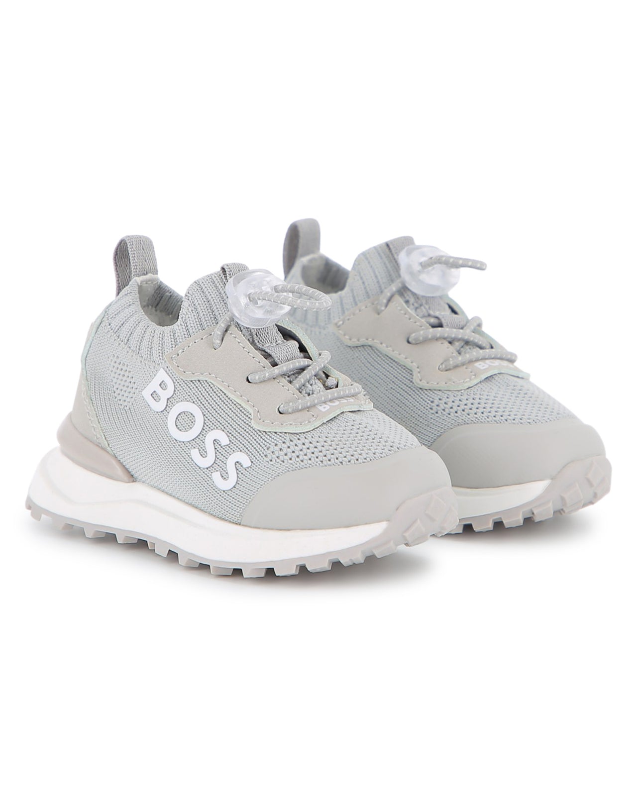 Boss tenis para bebe con agujetas simuladas tipo calcetin