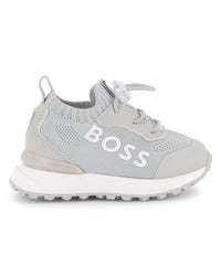 Thumbnail for Boss tenis para bebe con agujetas simuladas tipo calcetin