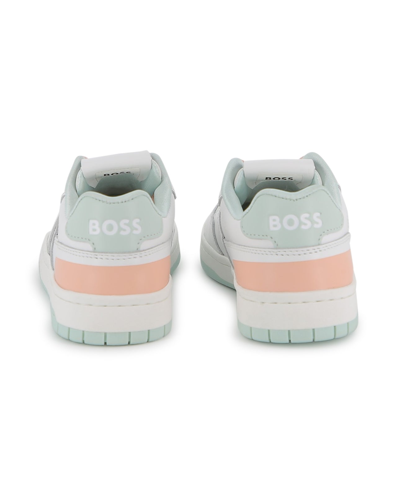 Boss tenis para niña y teen con agujetas blanco y rosa