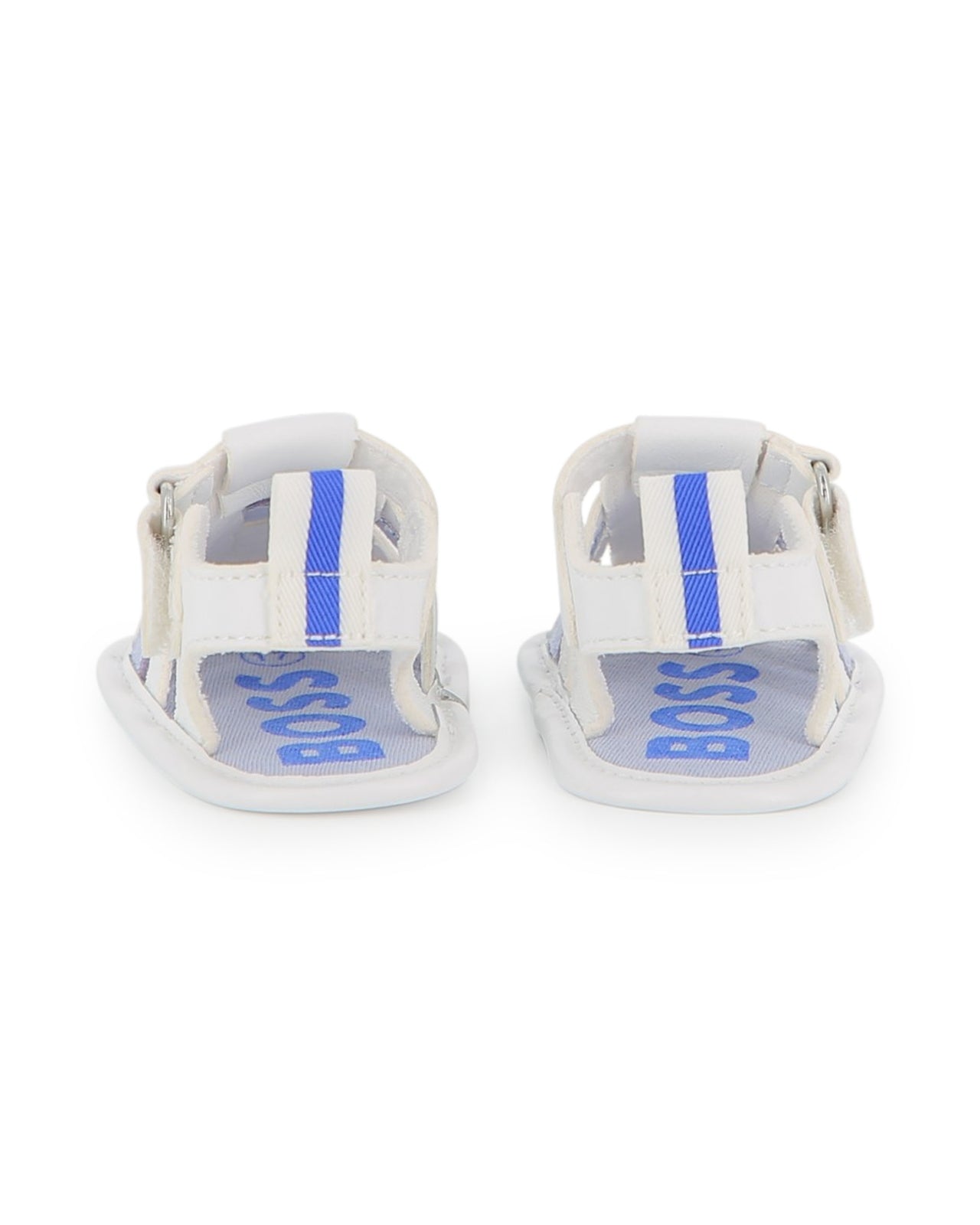 BOSS sandalias para bebé azul cielo con blanco