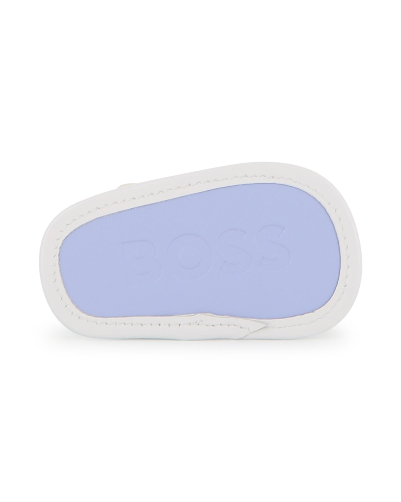 BOSS sandalias para bebé azul cielo con blanco