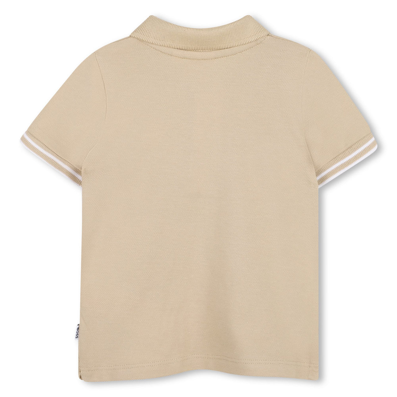 BOSS Set de polo beige bordada y short para bebe