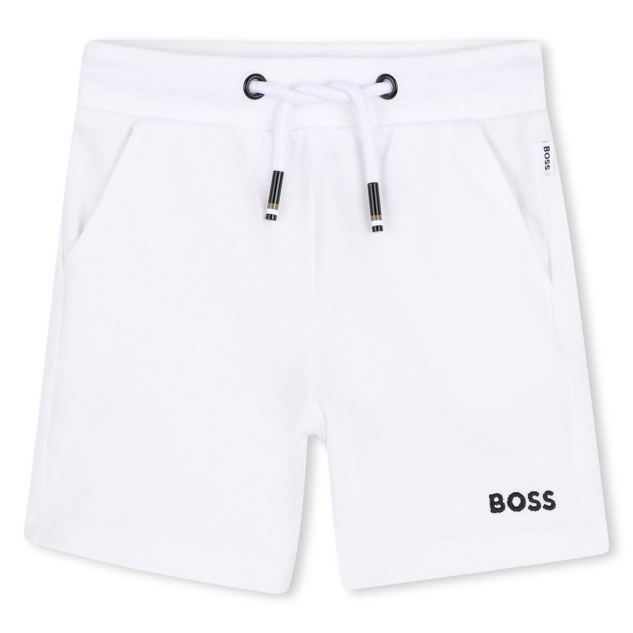 BOSS Set de polo beige bordada y short para bebe