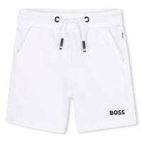 Thumbnail for BOSS Set de polo beige bordada y short para bebe