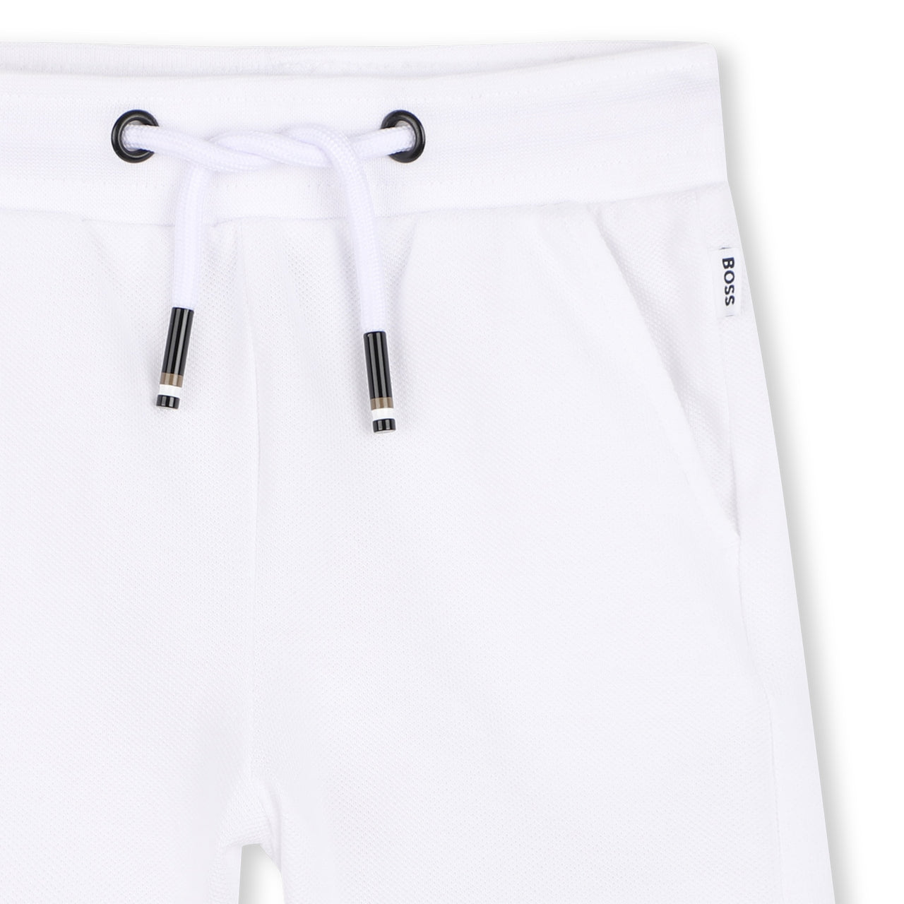 BOSS Set de polo beige bordada y short para bebe